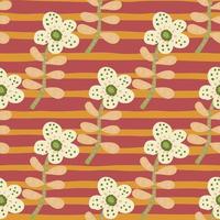 Simple daisy flower seamless pattern. Floral wallpaper. Cute ditsy print.