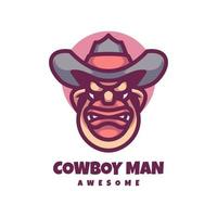 Illustration vector graphic of Cowboy Man, good for logo design