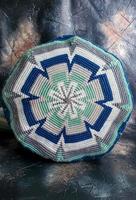 Handmade bags. Knitted from colored threads. Volumetric and comfortable to wear with a long handle. photo