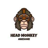 Illustration vector graphic of Head Monkey, good for logo design