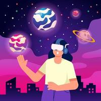 Virtual Universe Concept Art vector