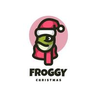 Illustration vector graphic of Froggy Christmas, good for logo design