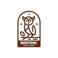 Illustration vector graphic of Night Owl, good for logo design