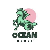 gráfico vectorial ilustrativo del caballo oceánico, bueno para el diseño del logotipo vector