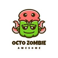 gráfico vectorial ilustrativo de octo zombie, bueno para el diseño de logotipos vector