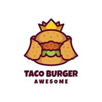 gráfico vectorial de ilustración de hamburguesa de taco. bueno para el logotipo de diseño vector