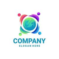 Illustration vector graphic of Human Comunity, good for logo design