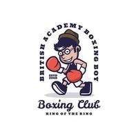 gráfico vectorial ilustrativo del club de boxeo, bueno para el diseño del logotipo vector