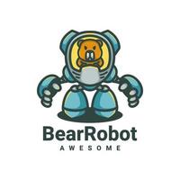 Illustration vector graphic of Bear Robot, good for logo design