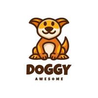 gráfico vectorial ilustrativo de doggy, bueno para el diseño de logotipos vector