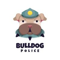 gráfico vectorial ilustrativo de la policía bulldog, bueno para el diseño del logotipo vector