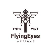Illustration vector graphic of Flying Eye, good for logo design