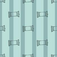 Windows engraved seamless pattern. Retro frame glass window hand drawn style. vector