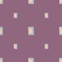 Mailbox engraved seamless pattern. Vintage letterbox in hand drawn style. vector
