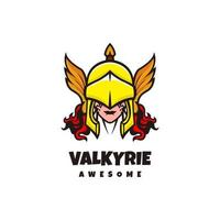 gráfico vectorial de ilustración de valkyrie, bueno para el diseño de logotipos vector