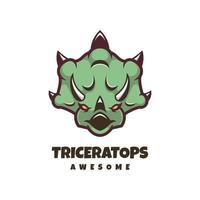 Illustration vector graphic of Triceratops, good for logo design