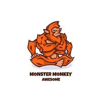 Illustration vector graphic of Monkey Monster, good for logo design