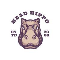 Illustration vector graphic of Head Hippo, good for logo design