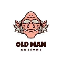 Illustration vector graphic of Old Man, good for logo design