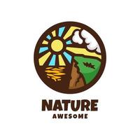 gráfico vectorial ilustrativo de la naturaleza, bueno para el diseño de logotipos vector