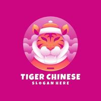 ilustración vectorial gráfico de tigre chino, bueno para el diseño de logotipos vector