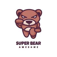Illustration vector graphic of Super Bear, good for logo design