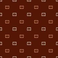 Opened window lean forward seamless pattern. Retro element inside wall in hand drawn style. vector