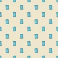Mailbox engraved seamless pattern. Vintage letterbox in hand drawn style. vector