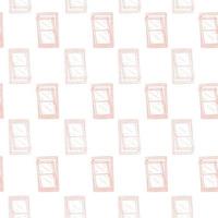 Windows lean forward engraved seamless pattern. Retro frame glass window hand drawn style. vector