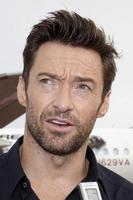 LOS ANGELES, SEPT 23 -  Hugh Jackman arrives as Virgin America unveils new DreamWorks  Reel Steel  plane at LAX Airport on September 23, 2011 in Los Angeles, CA photo