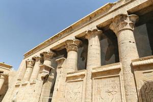 Front of Edfu Temple in Edfu, Egypt photo