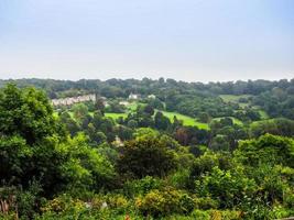 HDR View of the city of Bath hills photo