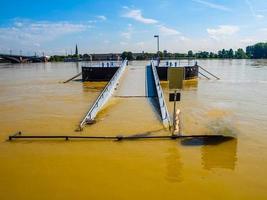 HDR River Rhine flood in Mainz, Germany photo