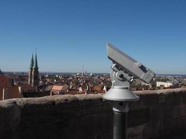 binocular en la plataforma de observación foto