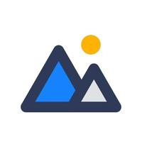 Mountain Sign with Shady Icon vector