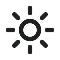 Sun Outline Icon vector