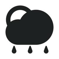 Rainy Season with Solid Icon vector