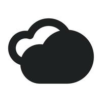 Cloudy Day with Solid Icon vector