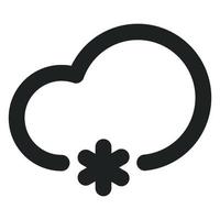 icono de nube de nieve vector