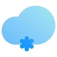 Snow Cloud with Flat Icon vector