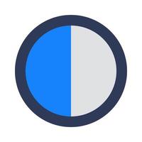 Half Moon Sign with Shady Icon vector