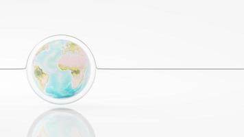 Globe in translucent crystal bead. space for banner design for sustainable energy development. photo