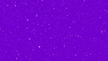 Falling snowflakes on violet background, winter snow. 3d rendering photo