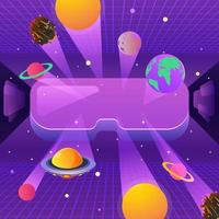 Colorful Planets Space Future Technology Virtual Universe vector