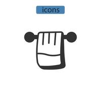 iconos de toallas símbolo elementos vectoriales para web infográfico vector