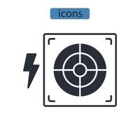 power supply icons symbol vector elements for infographic web