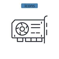 GPU icons symbol vector elements for infographic web