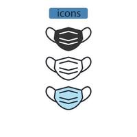 mask icons  symbol vector elements for infographic web