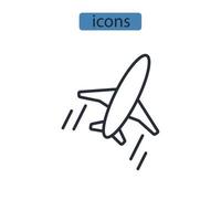 iconos de aviones símbolo elementos vectoriales para web infográfico vector