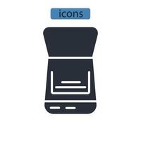 iconos de escáner símbolo elementos vectoriales para web infográfico vector